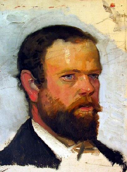 Michael Ancher An unfinished portrait of Adrian Stokes oil painting picture
